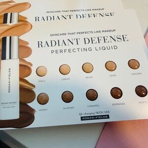 Rodan + Fields Radiant Defense Perfecting Liquid Sample Cards. 25 cards.